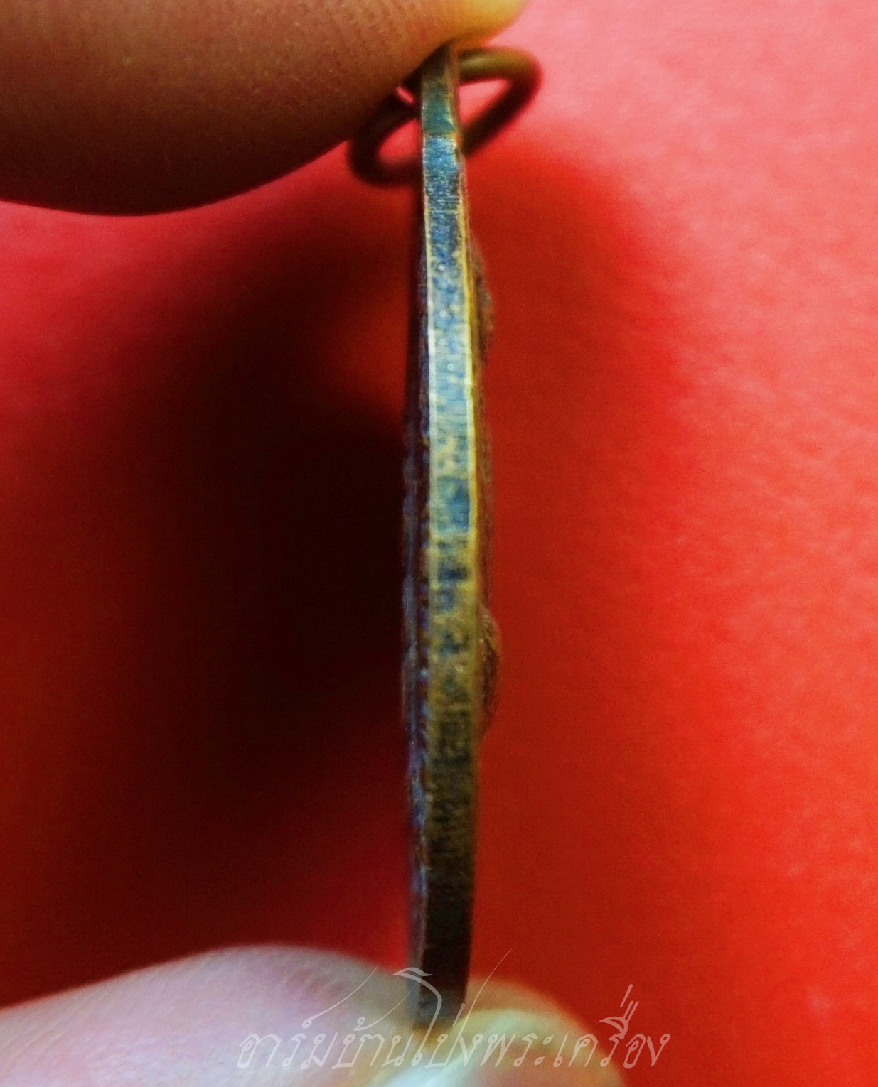 พระครูมานิตสมณคุณ(มโนทัย) วัดสมบูรณ์สามัคคี จ.นครนายก รุ่งเรือง เจริญ เนื้อทองแดงรมดำ(องค์ที่1)