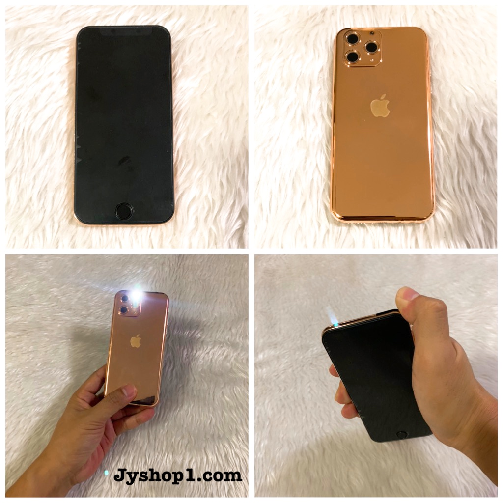 ไฟแช็ค ไฟฟู่ โทรศัพท์ Iphone สีทอง