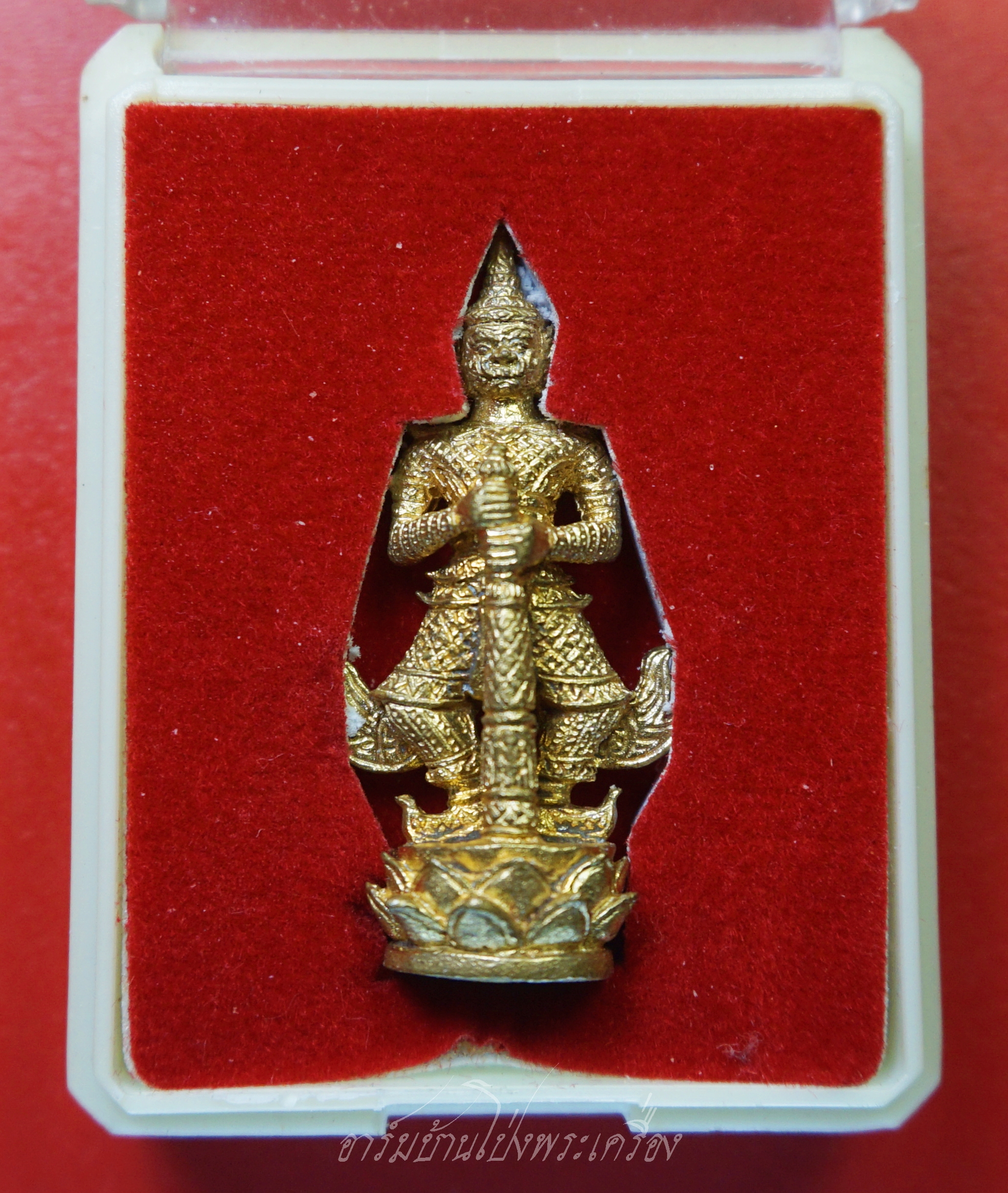 หลวงพ่อสอน วัดลาดบัวขาว ปี๒๕๕๓ ท้าวเวสสุวรรณ พิมพ์ใหญ่ เนื้อฝาบาตร โค๊ตดอกบัว เลข๑๐๔๓(องค์ที่1)