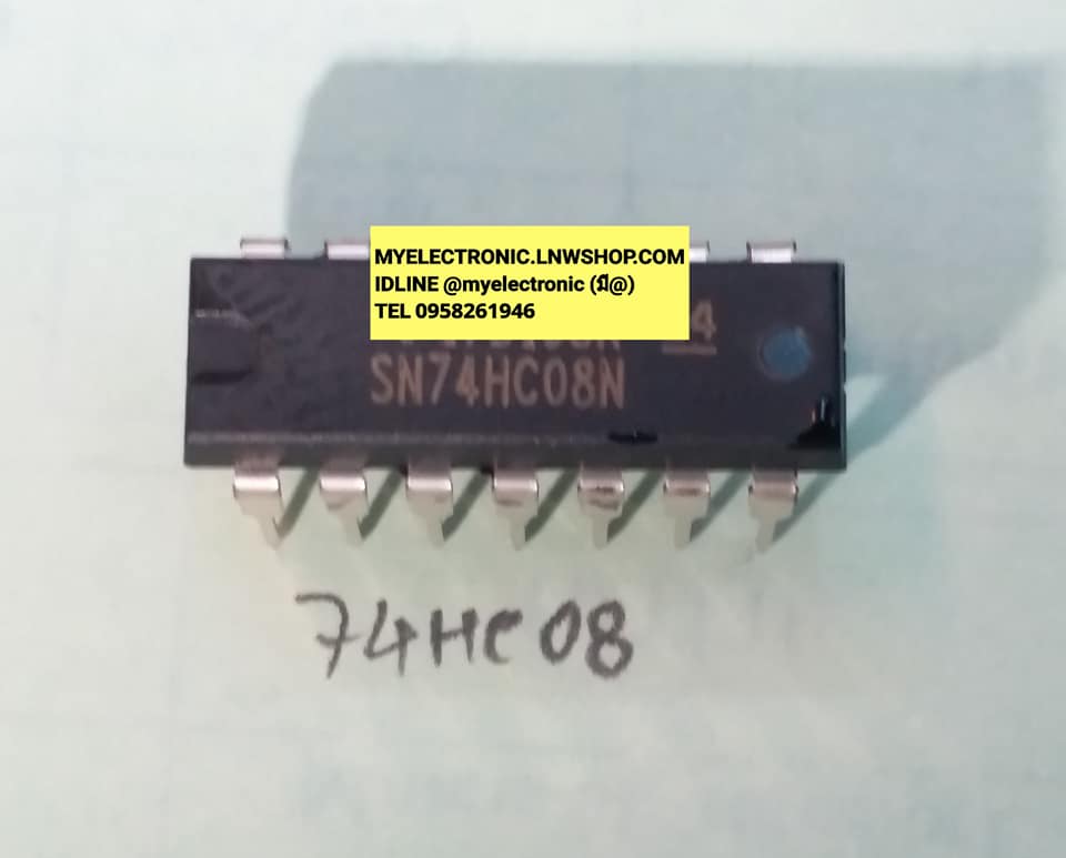 ขาย SN74HC08N ตัวถัง DIP14ขา ไอซี 74HC08 IC ยี่ห้อ TEXAS INSTRUMENT ราคา ตัวละ . . . . หน่วย บาท