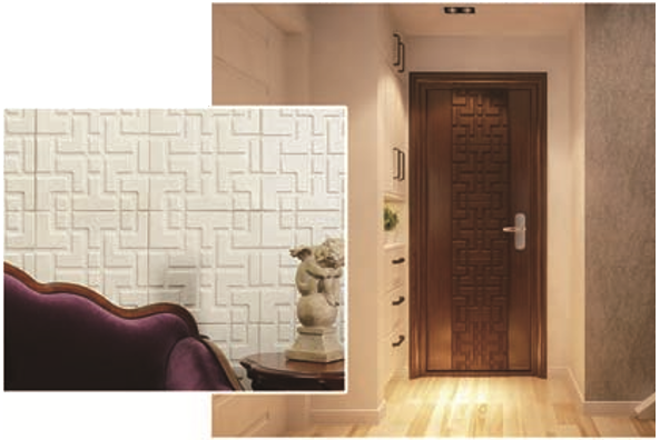 แผ่นผนัง3มิติ PU LEATHER รุ่น Forbidden City