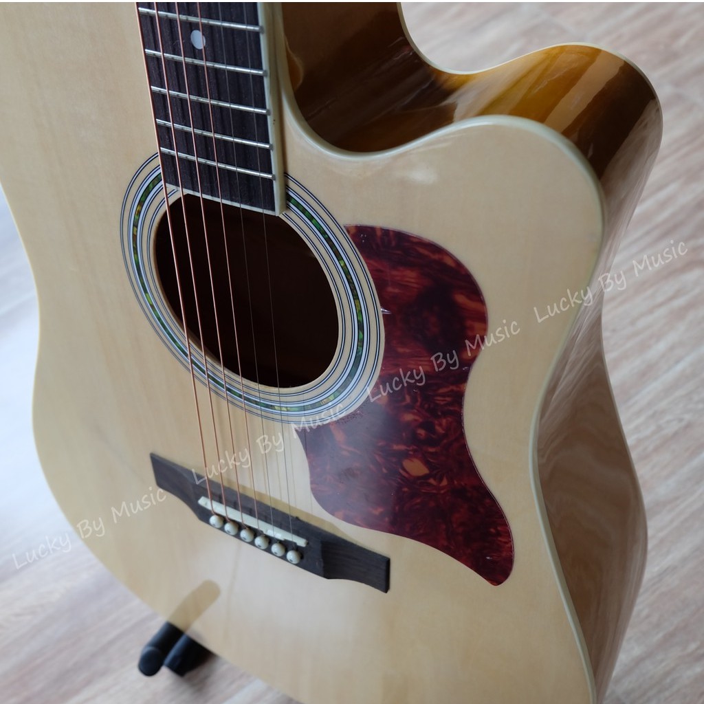 กีต้าร์โปร่ง Kazuki KZ-41C กีต้าร์ ขนาด 41 นิ้ว สีไม้ พร้อมของแถมสุดคุ้ม เล่นง่าย สบายมือ - รับประกัน