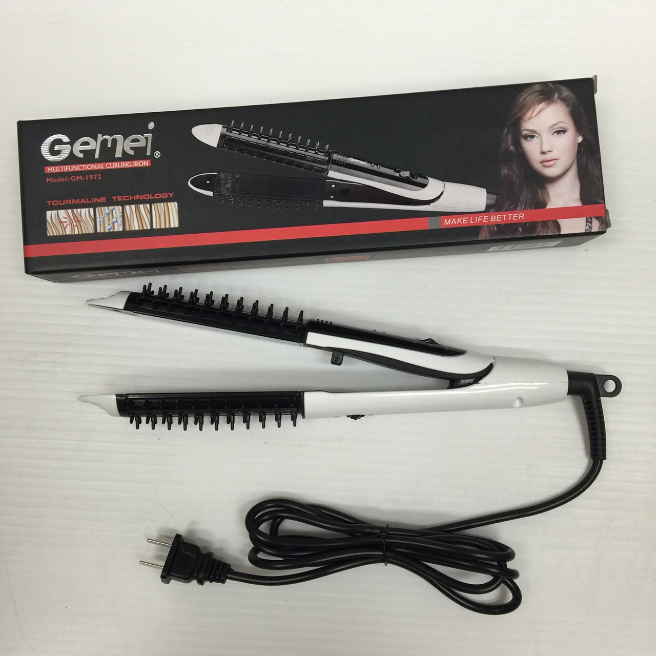 เครื่องหนีบผม ม้วนผม รีดผม แบบ 2 in 1 Gemei รุ่น GM-1972