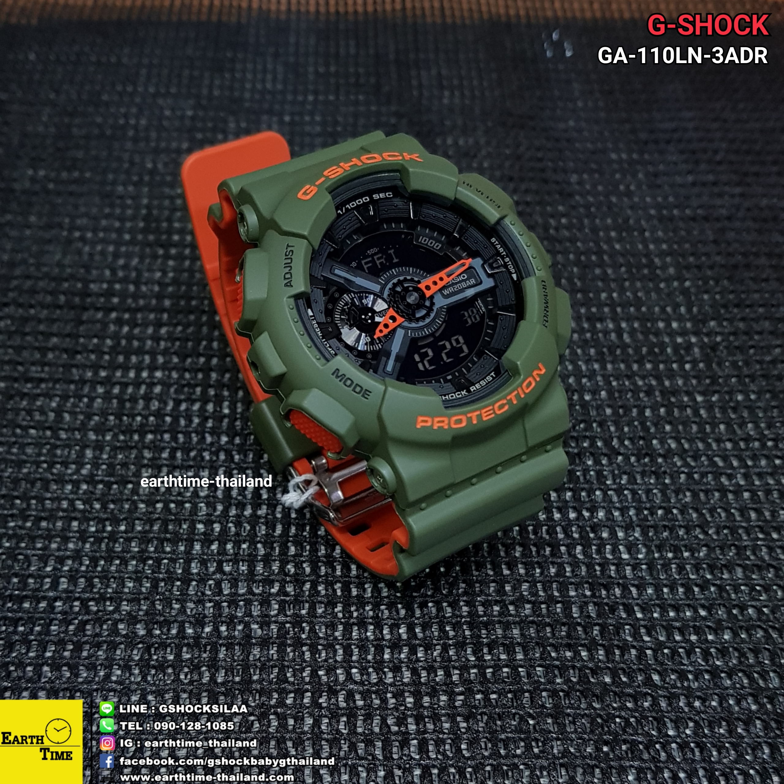 G-Shock ของใหม่แท้100% รับประกัน 1 ปี GA-110LN-3ADR