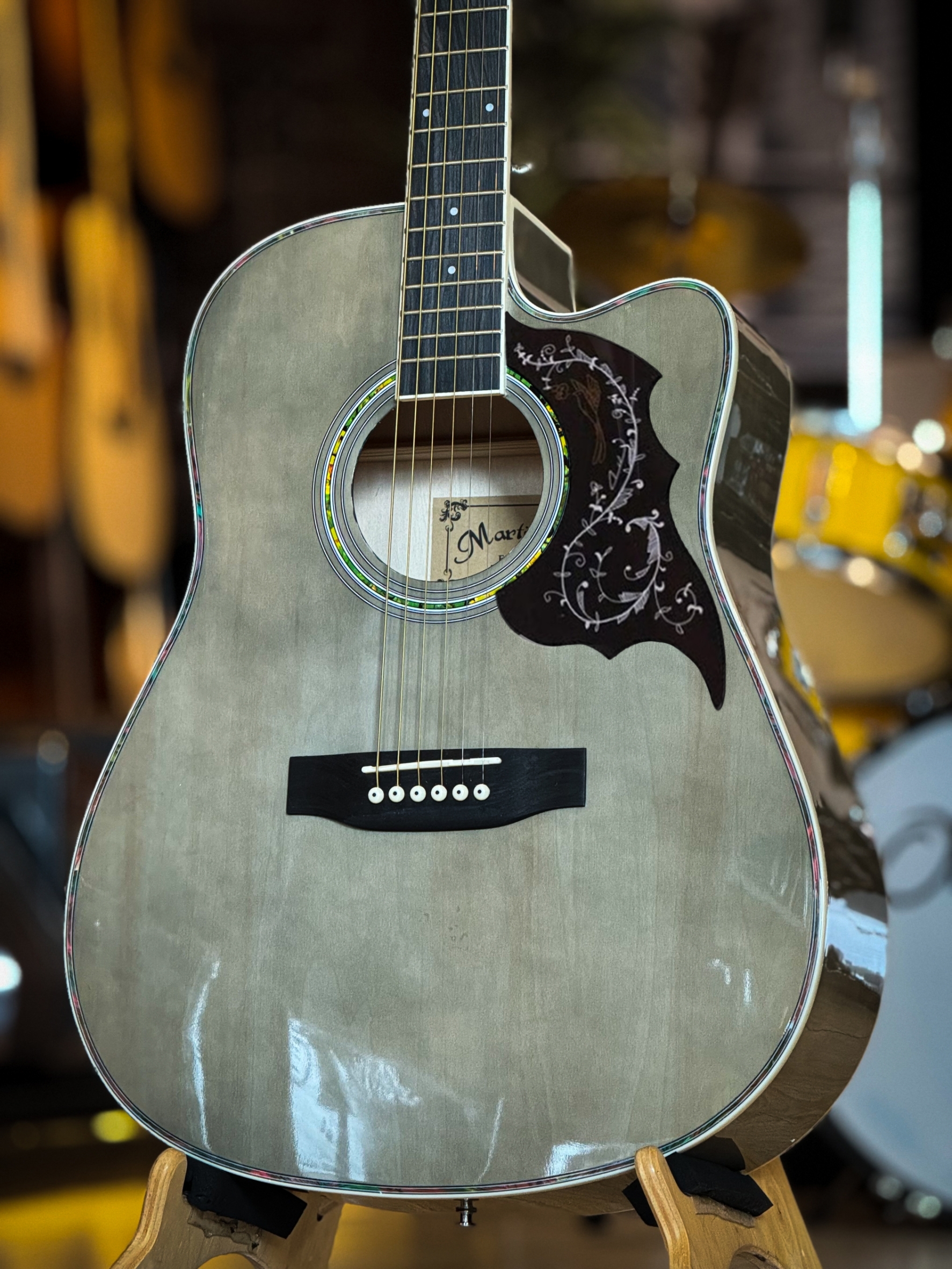 กีต้าร์โปร่ง Martinlee MD-410C สีเทา TBK , BKS ขนาด 41 นิ้ว พร้อม กระเป๋า ปิ๊กกาด ปิ๊ก4อัน ประแจ ใบคอร์ด