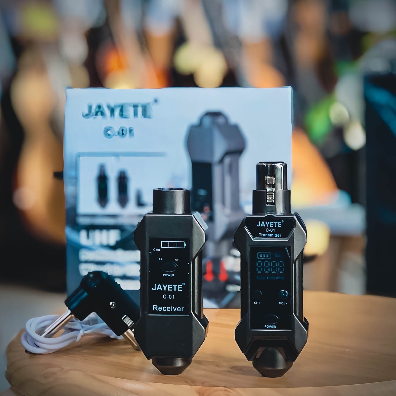 เครื่องส่งสัญญานไมโครโฟนไร้สาย C-01 UHF ตัวรับส่งสัญญาณไมโครโฟนไร้สาย 500~980MHz พร้อมไดนามิก ไวเลส ไวเลสไมโครโฟน