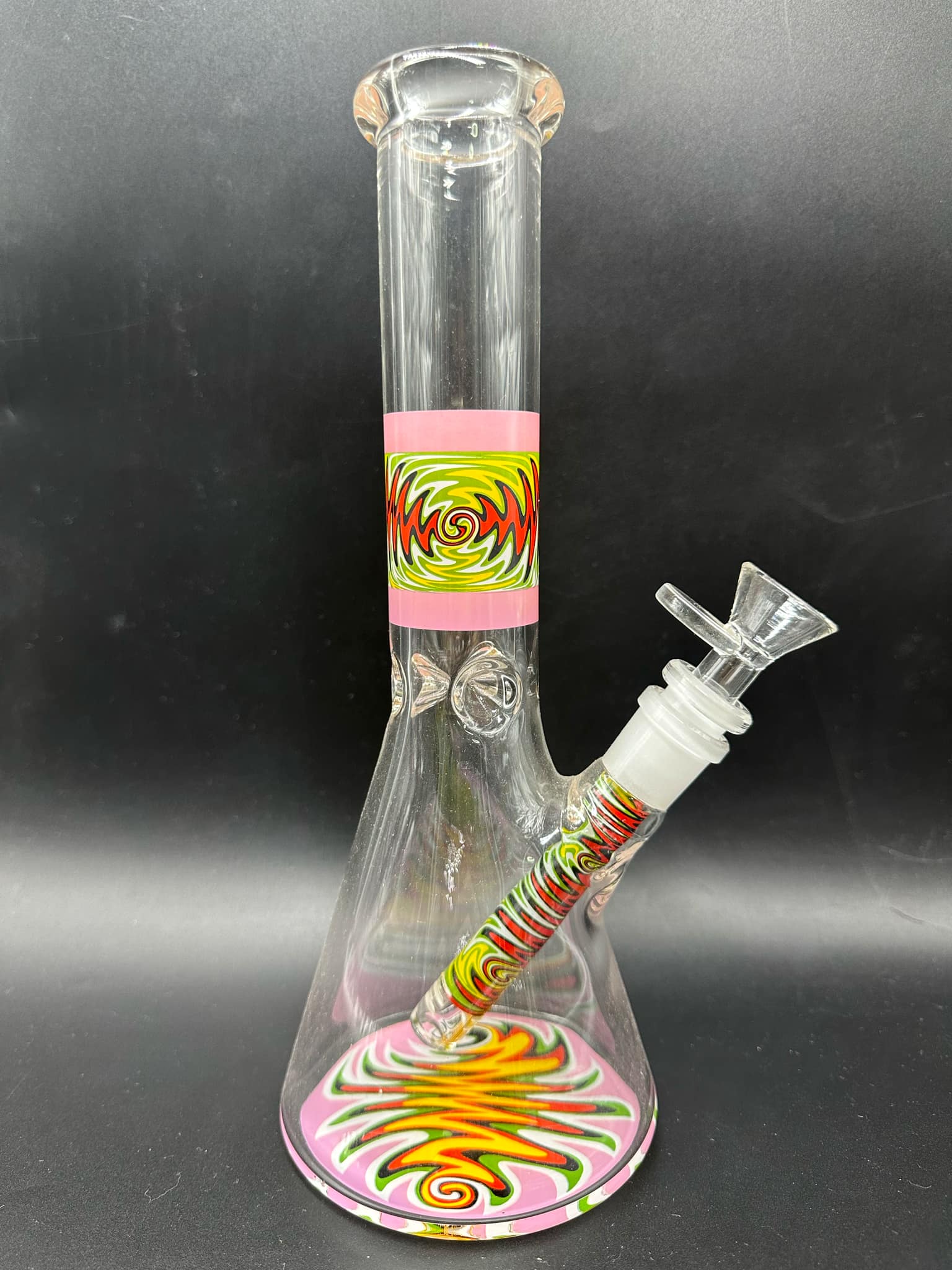 Colors Line Beaker Bong (26.5cm.)(Pink)