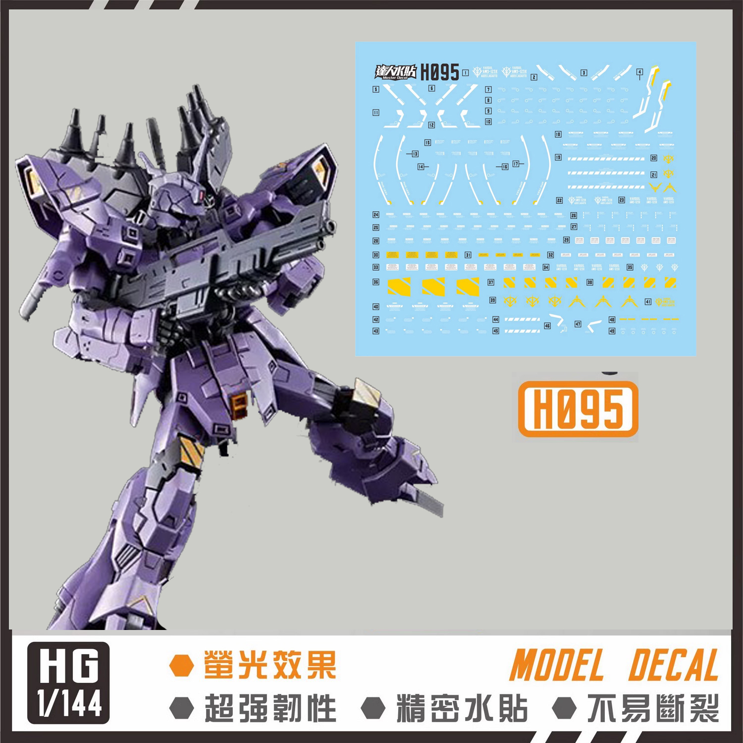 (Master Decal) Water Decal H95 HG1/144 AMS-123X Varguil