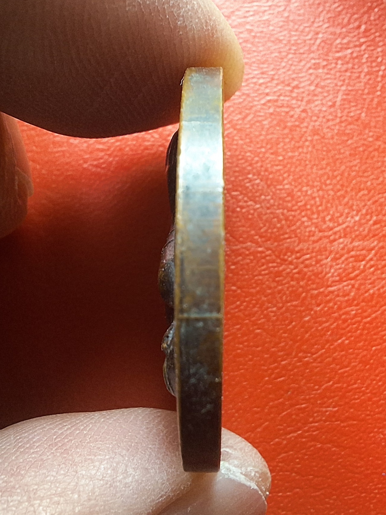 หลวงพ่อแล วัดพระทรง จ.เพชรบุรี พระปิดตา มหาลาภ มหามงคล ปี๒๕๓๙ เนื้อทองแดงรมดำ(องค์ที่1)