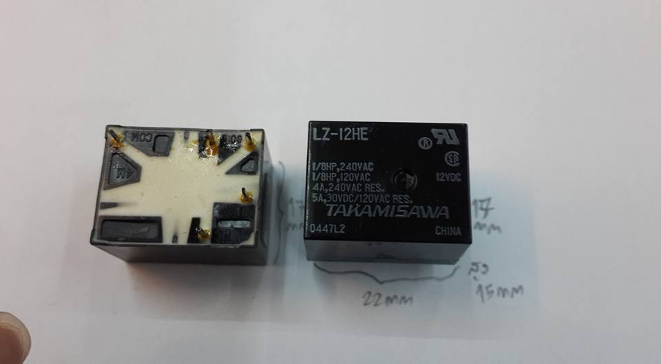 LZ-12HEรีเลย์ยี้ห้อTAKAMISAWA5ขาคอยล์COIL12VDCราคาตัวล่ะLZ12HE