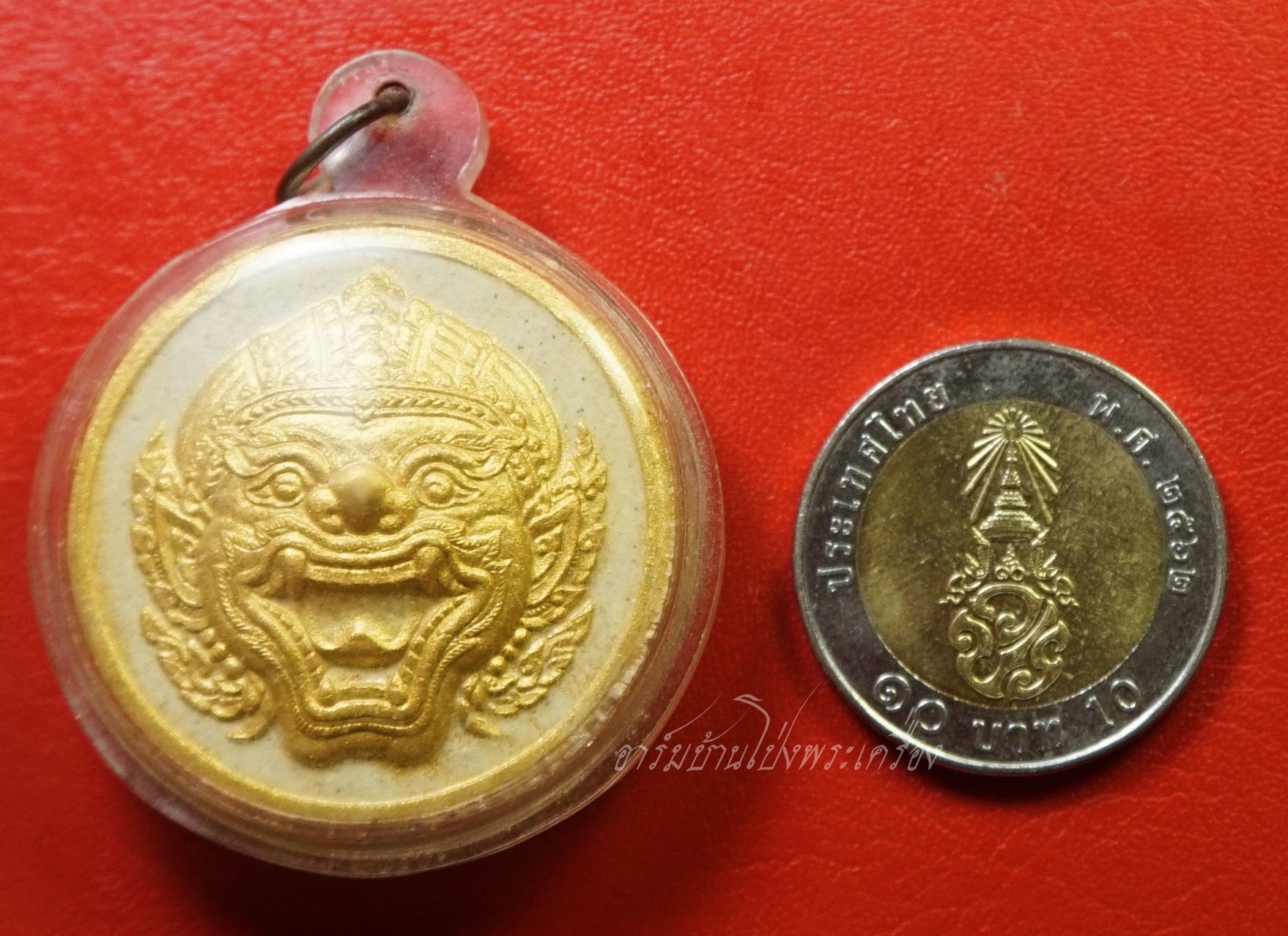 หนุมาน เนื้อผงปัดทอง รุ่นไหว้ครู หลวงพ่อพูล วัด่ไผ่ล้อม จ.นครปฐม ปี๒๕๕๔(องค์ที่1)