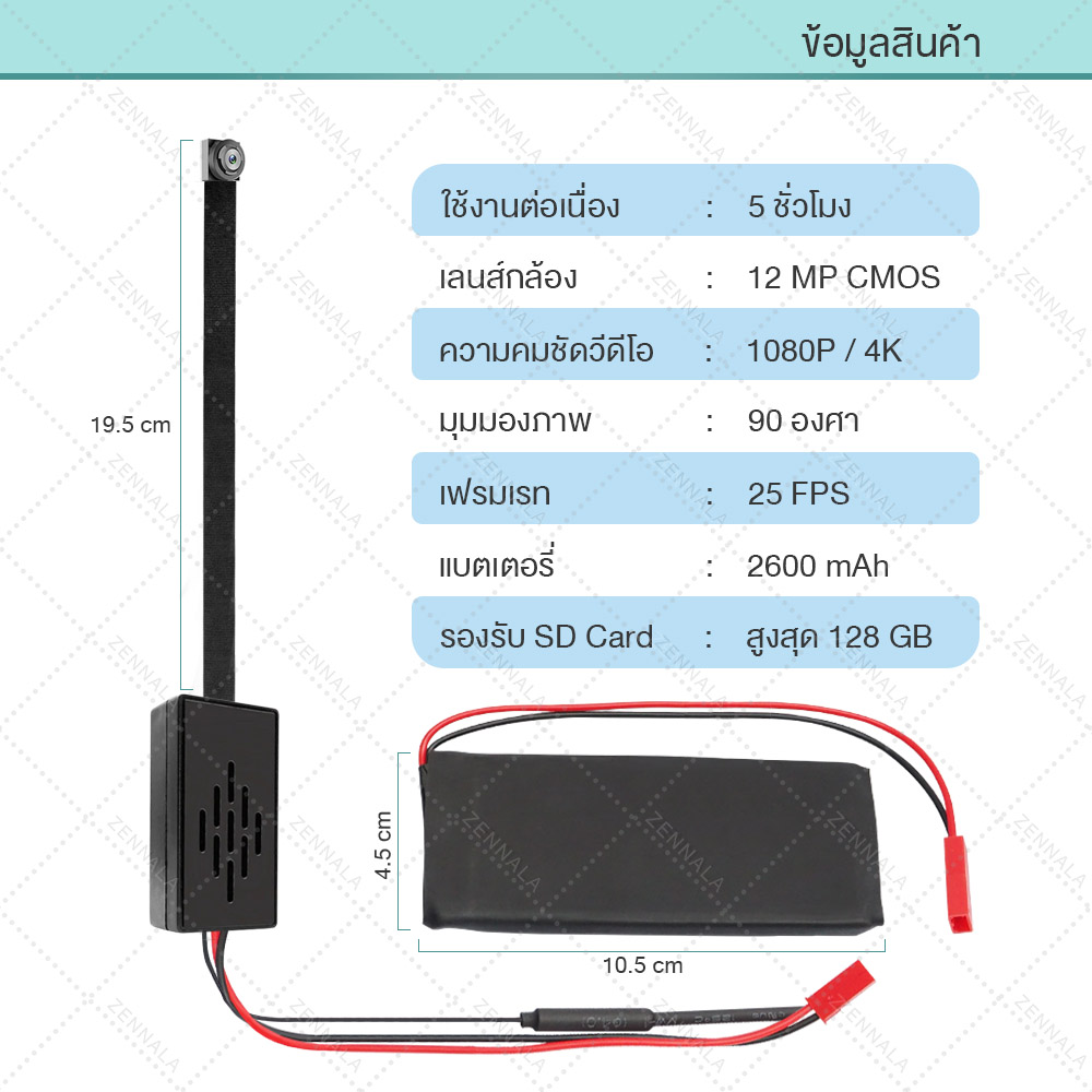กล้องรูเข็ม HD Wifi Z004