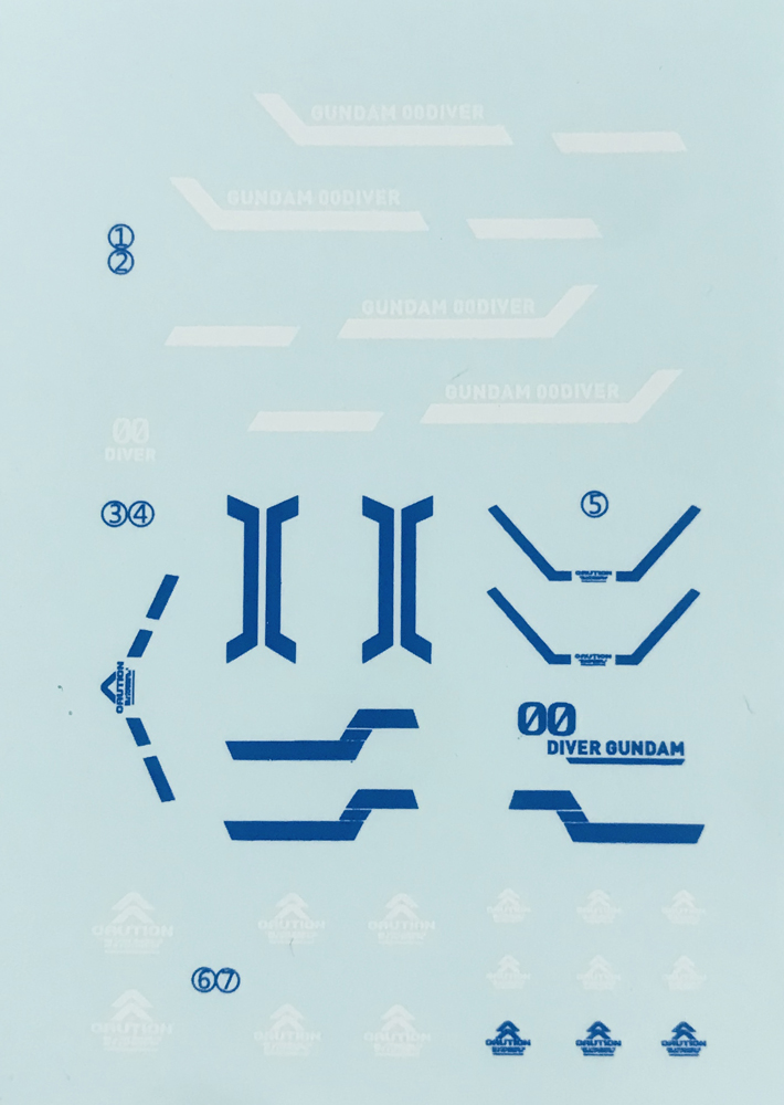 Decal 105 SDCS Gundam OO Diver ยี่ห่อ X-Y model