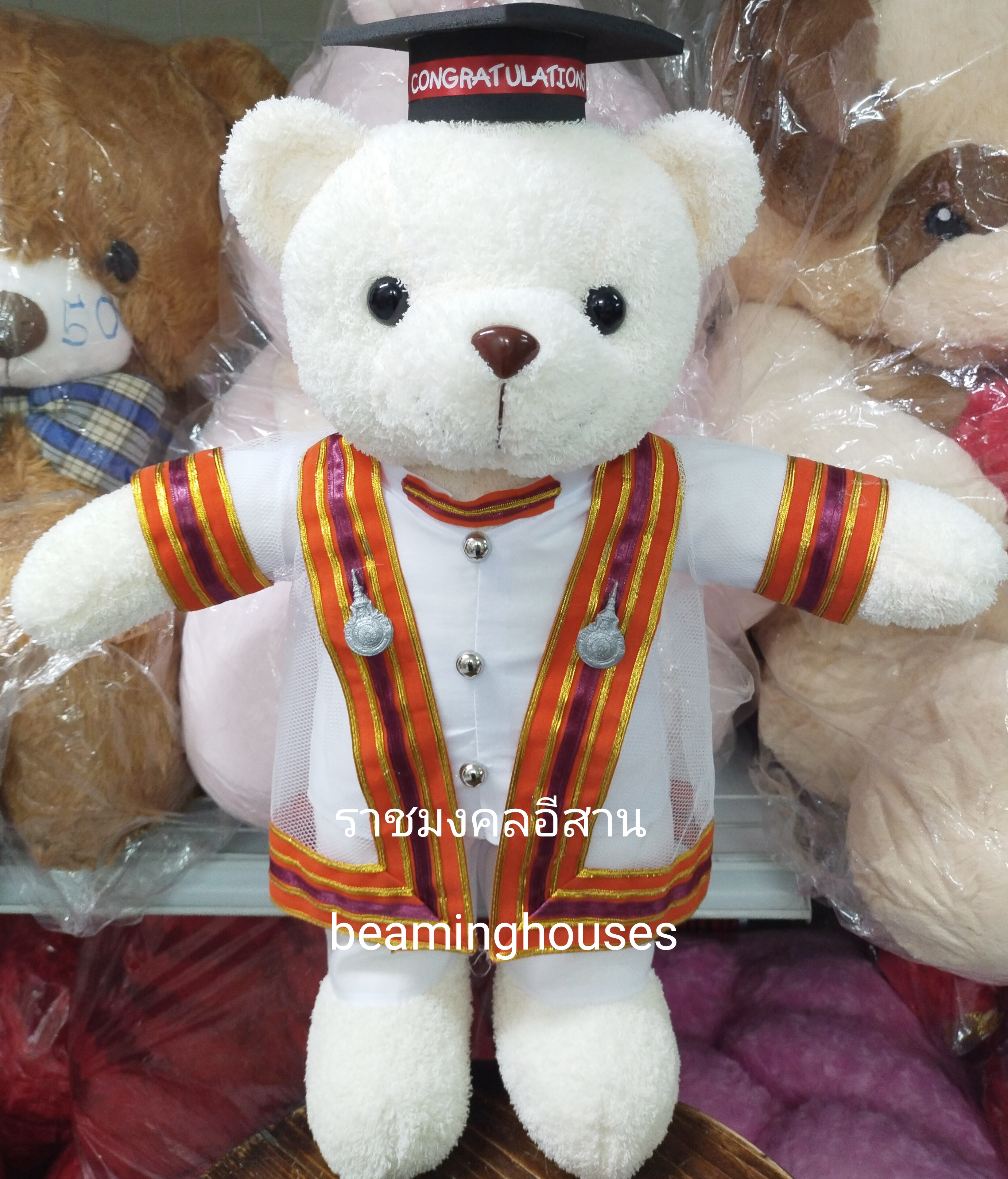 หมีรับปริญญาม.ราชมงคลอีสาน สูง 45cm