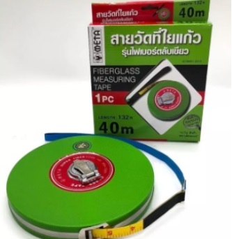 META สายวัดไยแก้ว รุ่นไฟเบอร์ตลับเขียว ยาว 40 เมตร