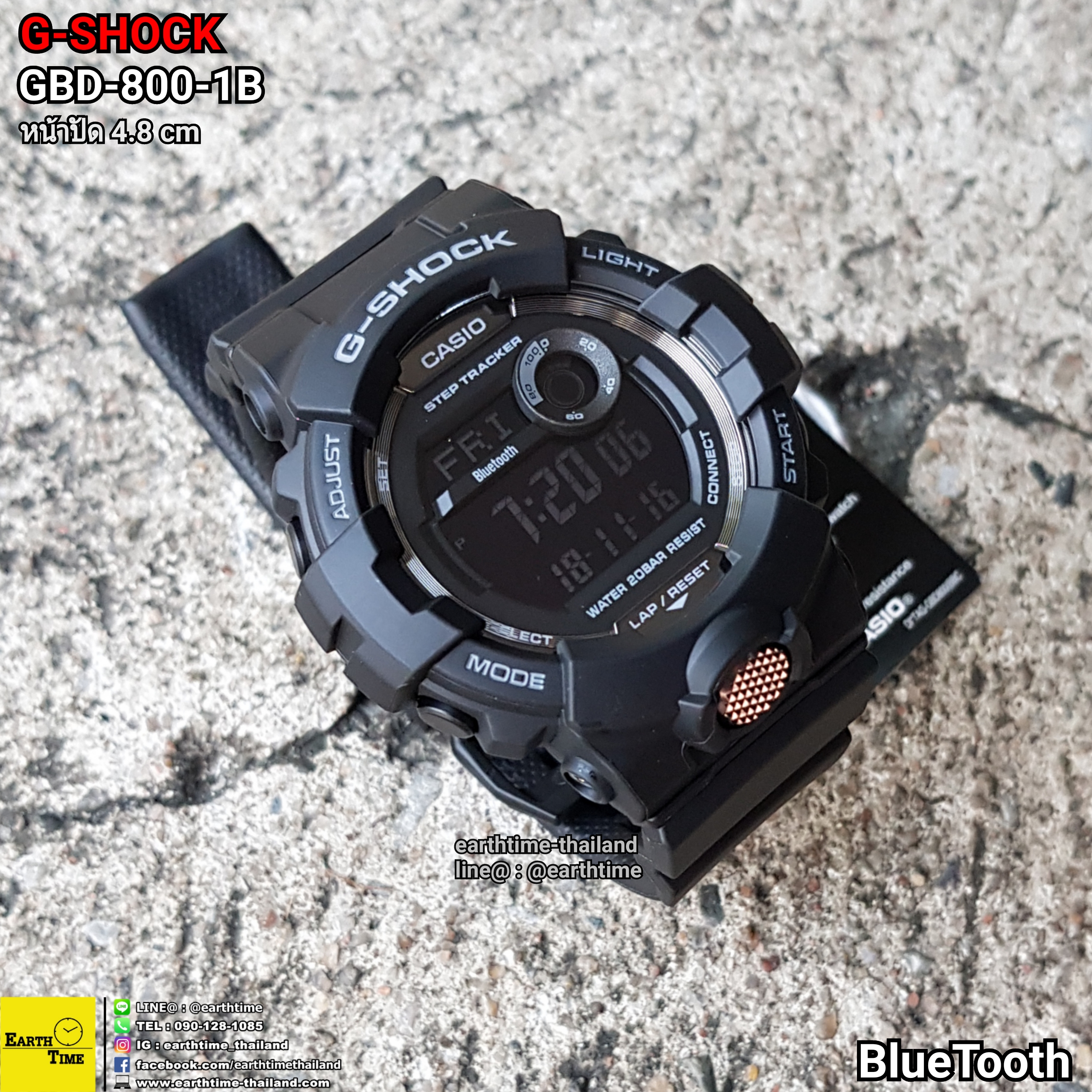 G-Shock Step Tracker and Bluetooth ของใหม่แท้100% รับประกัน 1 ปี รุ่น GBD-800-1B