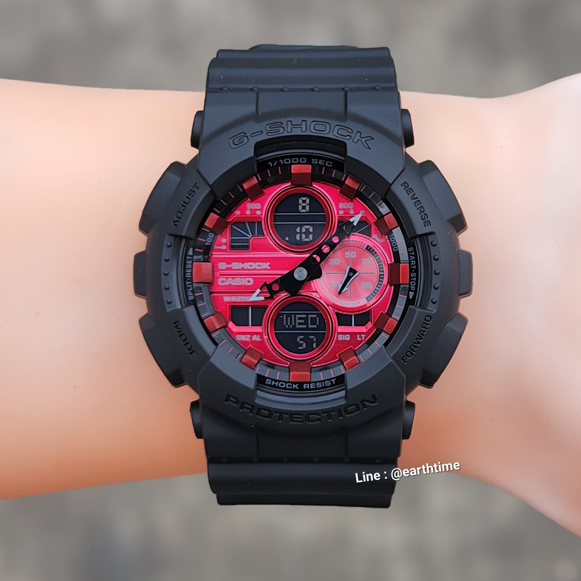 G-Shock Black and Red Series ของใหม่แท้100% รุ่น GA-140AR-1ADR