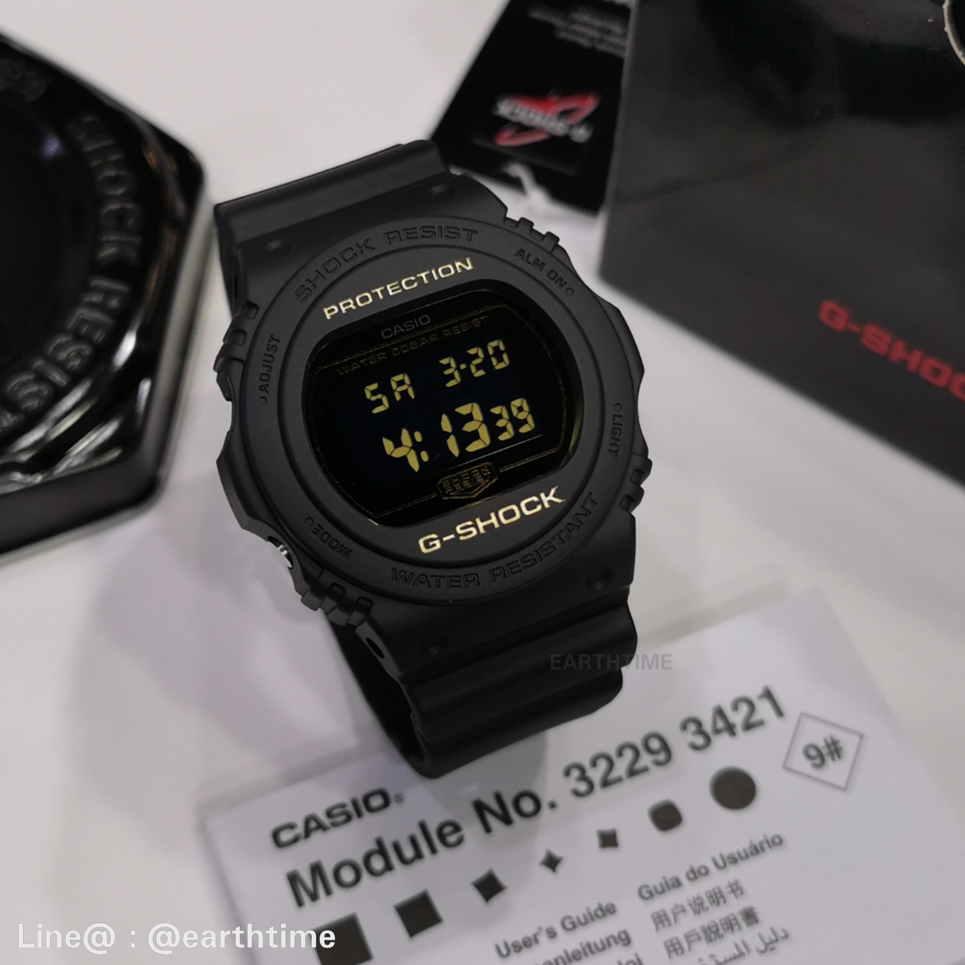 G-Shock Matte Black & Blue ของใหม่แท้100% รับประกัน 1 ปี รุ่น DW-5700BBM-1DR