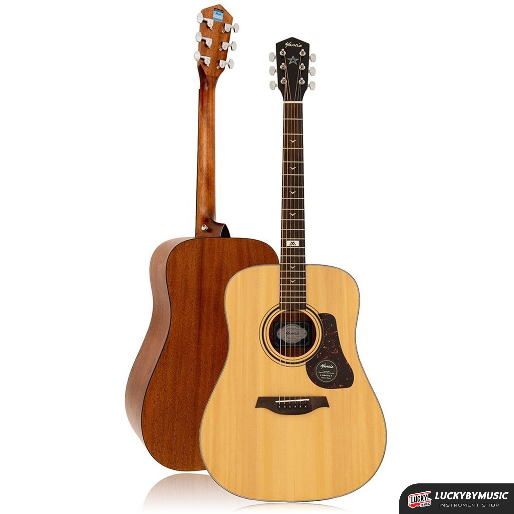 กีต้าร์โปร่ง Mantic รุ่น GT-10D หน้าไม้แท้ Top Solid 41 นิ้ว ฟรี กระเป๋าNAMI คาโป้ คู่มือ ประแจ ปิ๊ก4อัน