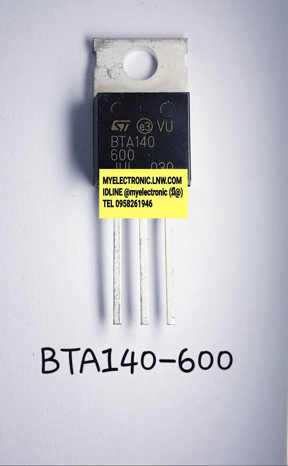 ขาย BTA140-600 (25A600V)TRIAC ตัวถังTO-220ยี่ห้อSTราคาตัวละ บาท