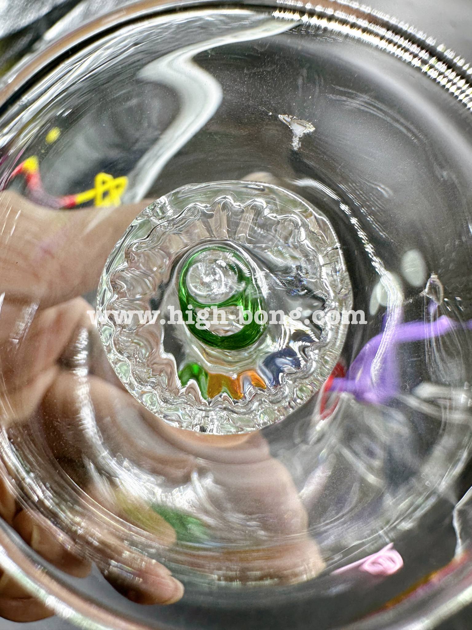 WindMill Grenade Glass Bong (9 cm.)(Green)