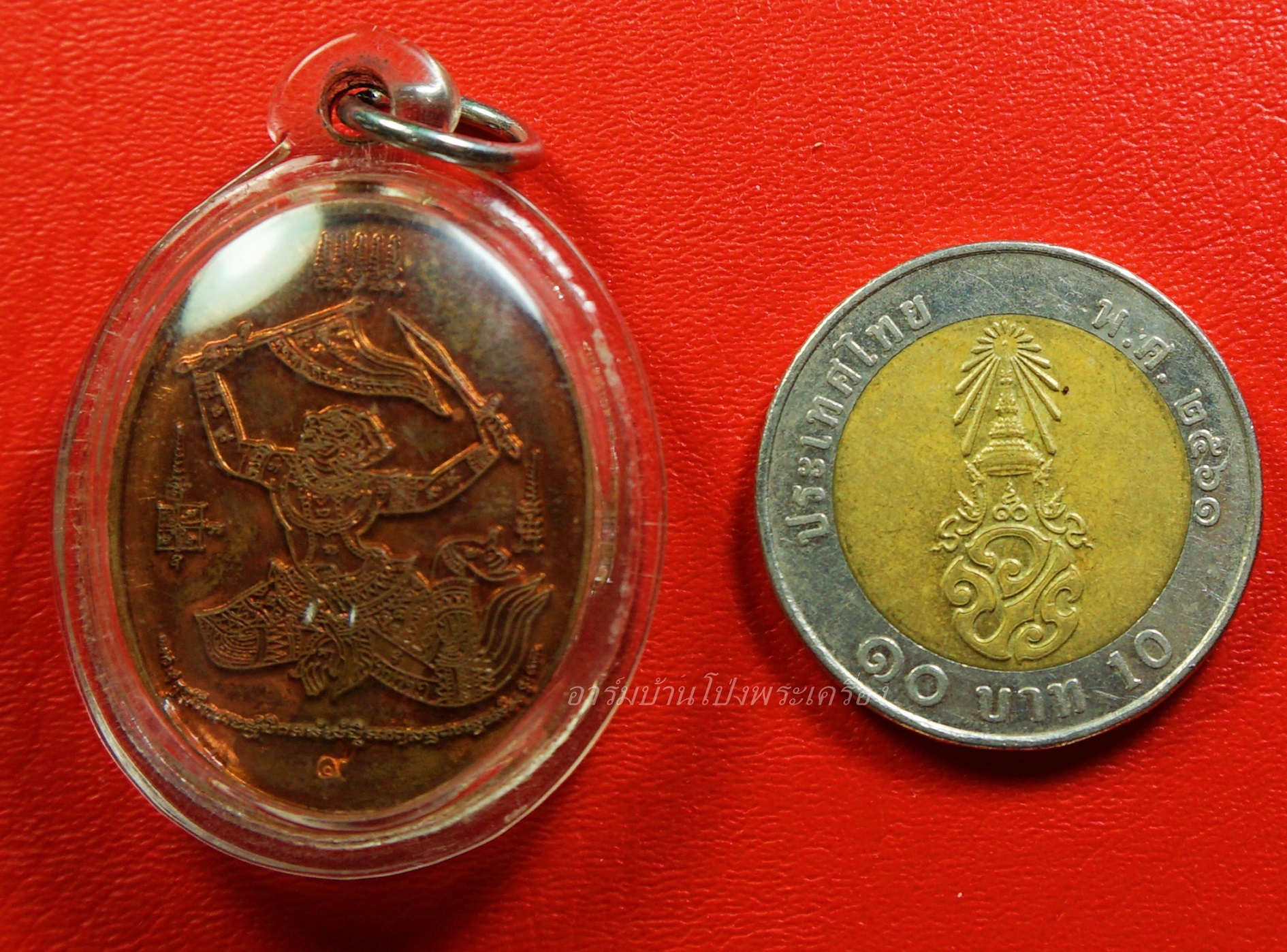 หลวงพ่อวิรัช วัดดีบอน กฐิน๒๕๖๑ ด้านหน้าเป็นหนุมาน ตอกโค้ทเลข๙(องค์ที่1)