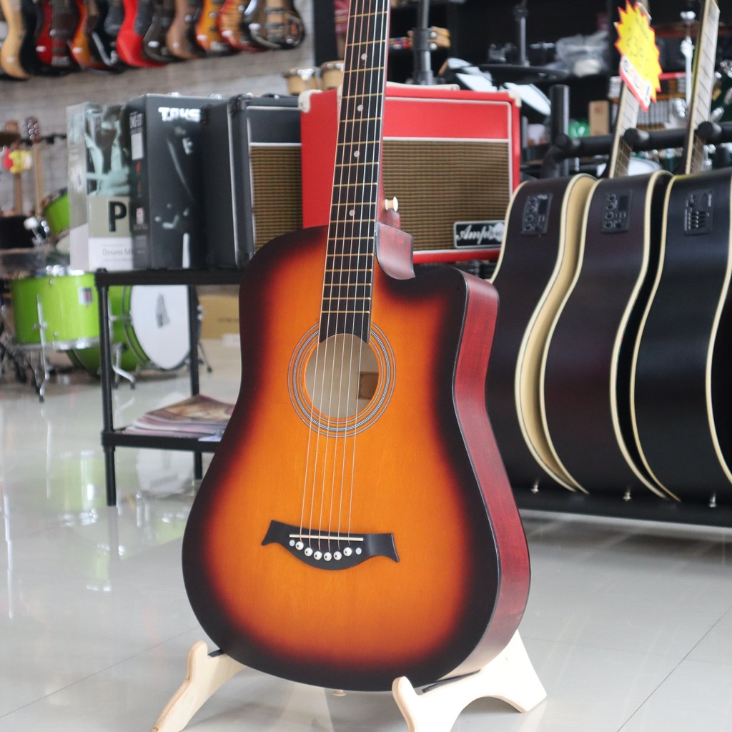 Passion รุ่น PS-38W กีต้าร์โปร่ง สีซันเบิส ขนาด 38 นิ้ว มีเหล็กดามคอ ทัชชิ่งจับง่าย / ส่งด่วน🔥