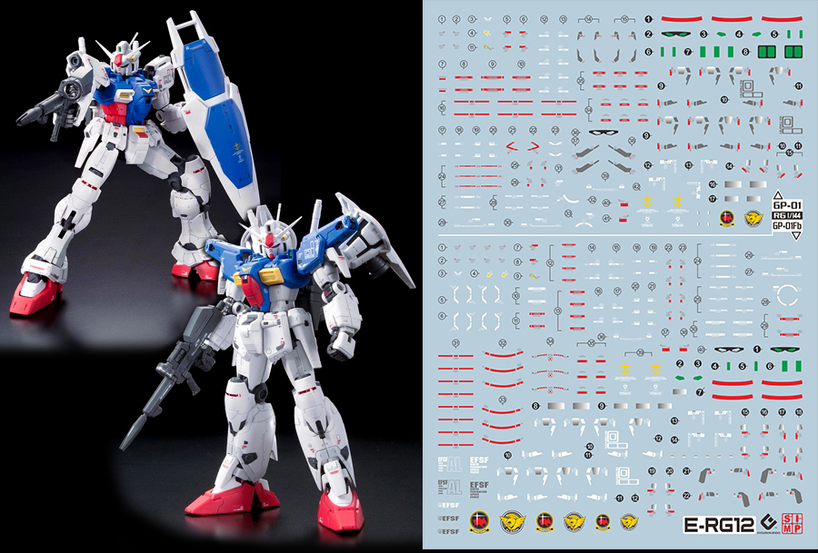 163 Water Decal RG1/144 Gundam GP01 Zephyranthes+ GP01 FB ยี่ห้อ S.I.M.P. Model Decal
