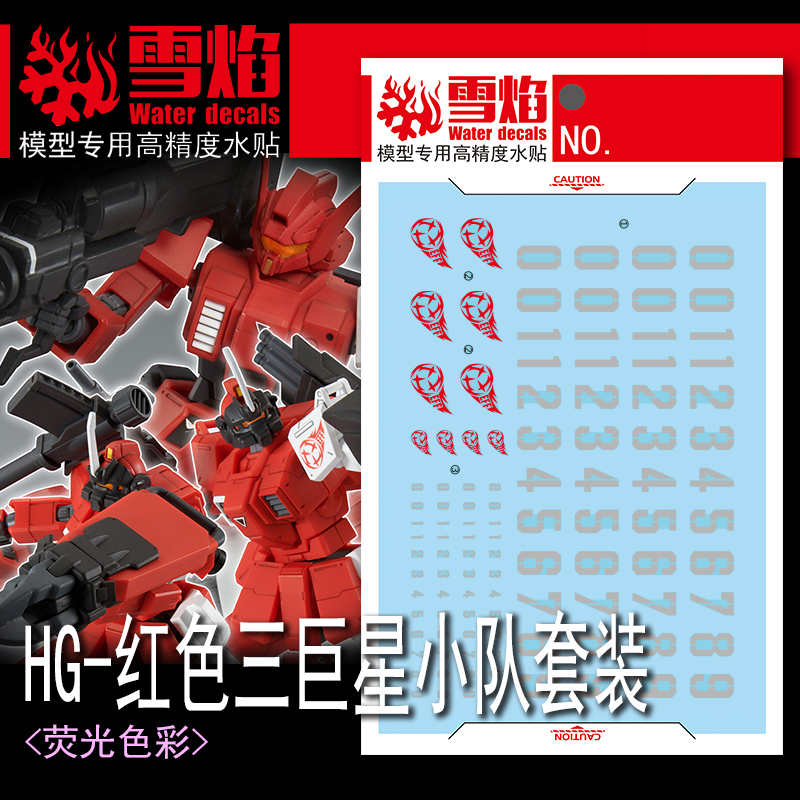 212 Water Decal HGUC 1/144 Red Giant 03rd MS Team Set ยี่ห่อ X-Y model