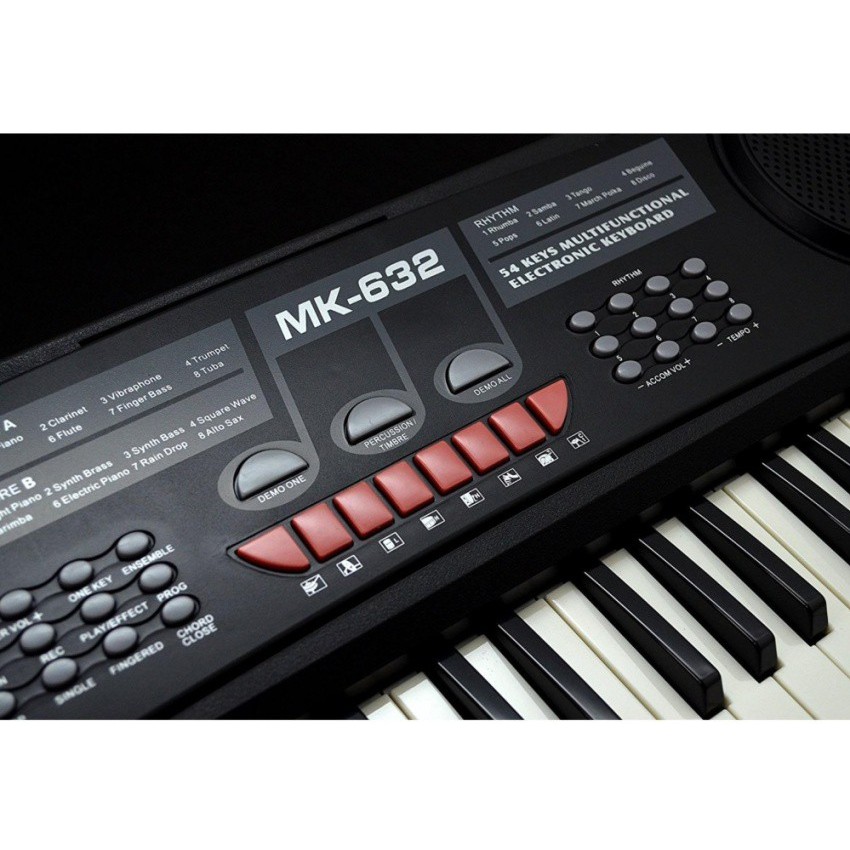 [ประกันศูนย์ไทย🔥] คีย์บอร์ด MK-632 มาตรฐานเสียงเปียโน 16 Timbres / 8 Rhythms / 8 Percussions Keyboard คีย์บอร์ด