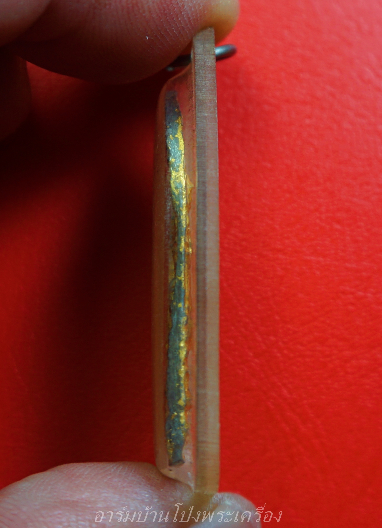 พระปางลีลา สองหน้า เนื้อชินตะกั่วปิดทอง ไม่ทราบที่(องค์ที่1)