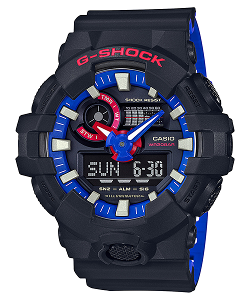 G-Shock LT Black & Tricolor Series ของใหม่แท้100% รับประกัน 1 ปี รุ่น GA-700LT-1ADR