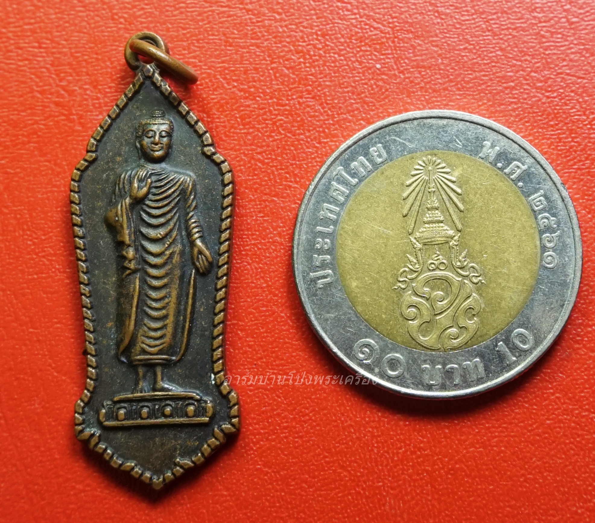 พระพุทธปางห้ามญาติ วัดบ้านกล้วย อ.สวนผึ้ง จ.ราชบุรี เนื้อทองแดง(องค์ที่1)