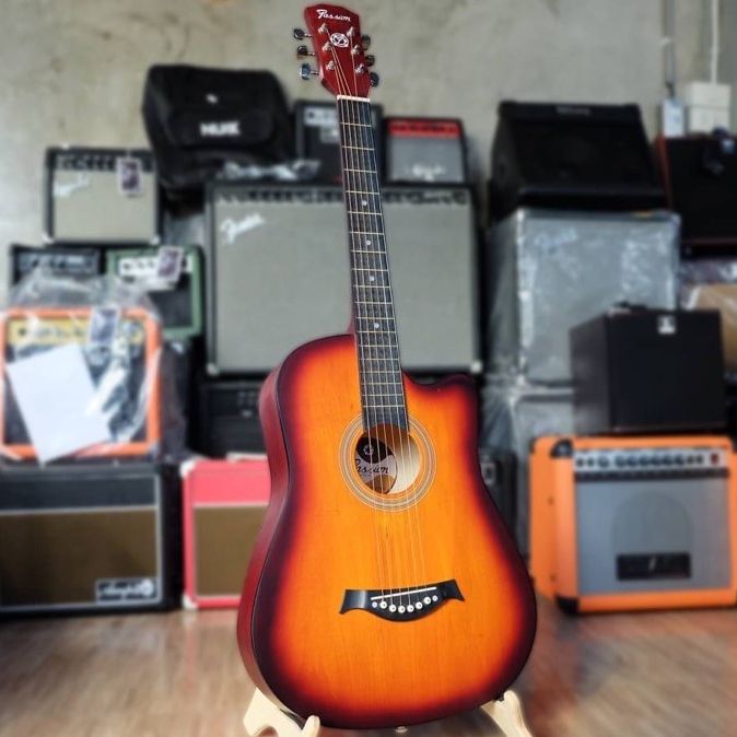 📸 กีต้าร์โปร่ง Passion รุ่น RETRO 38 นิ้ว มีเหล็กขันคอ เสียงใส วินเทจ เล่นง่าย ✅ เลือกเซต