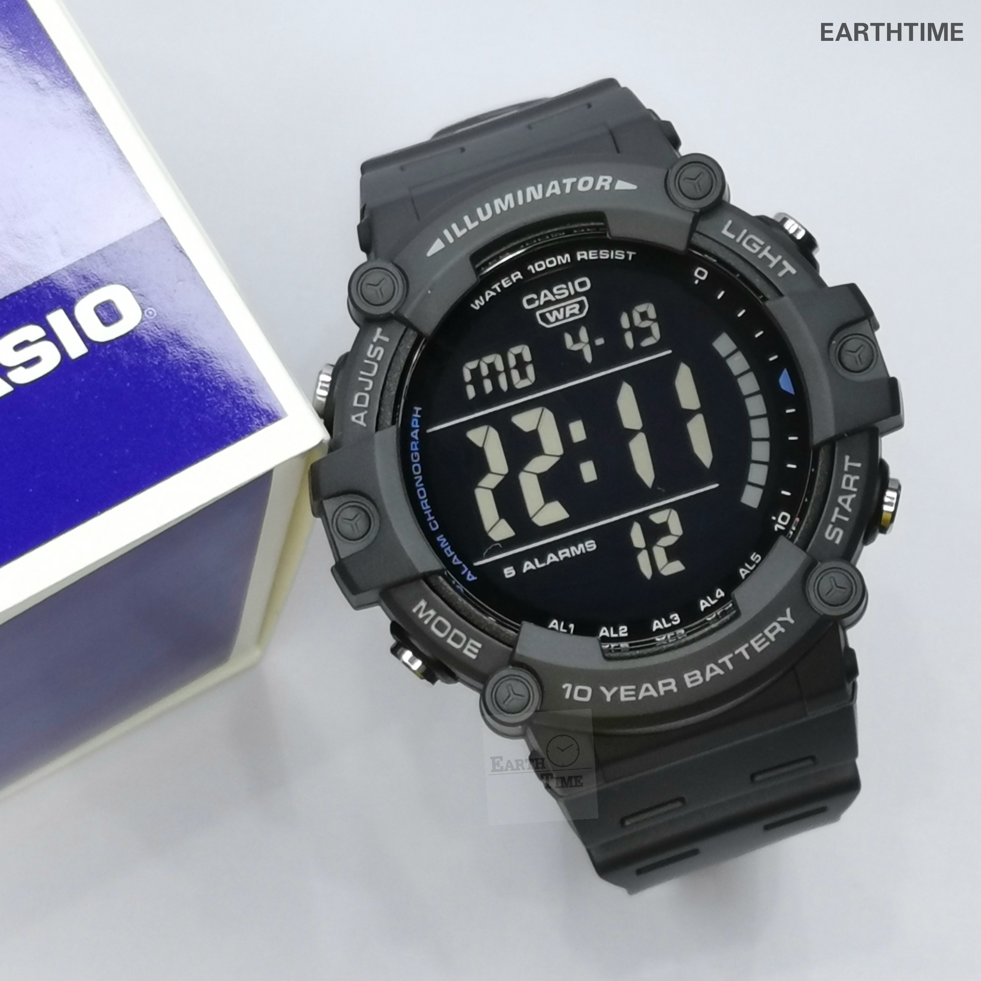 AE-1500WH-8B l CASIO สายเรซิ่น