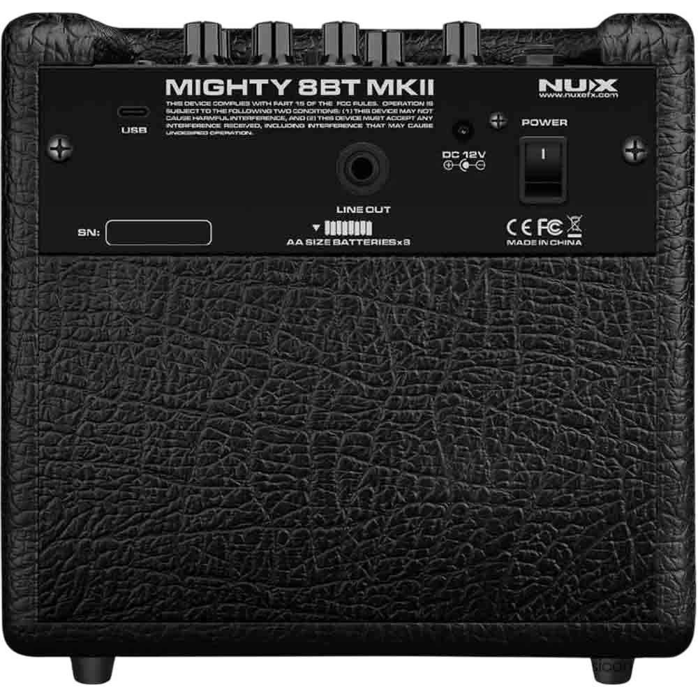 แอมป์กีต้าร์ Nux Mighty 8BT MK II มีลำโพง 6.5 นิ้ว IR/บลูทูธ/เอฟเฟคในตัว พร้อมอะแดปเตอร์/สายสะพาย ประกันศูนย์ไทย 1