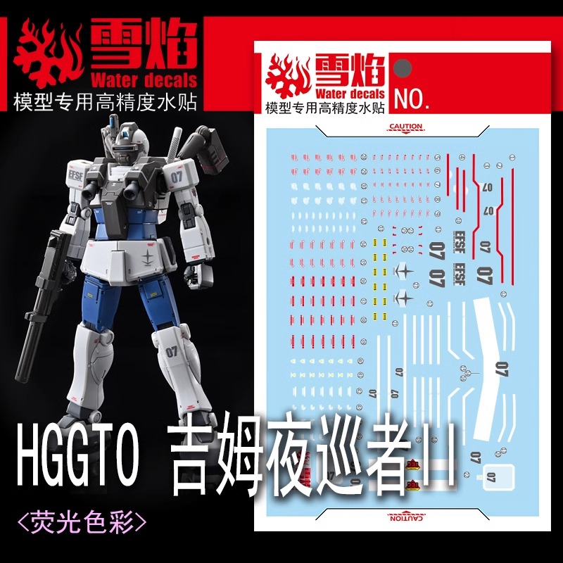 Water Decal 268 HG1/144 GM Night Seeker II ยี่ห่อ XY-model
