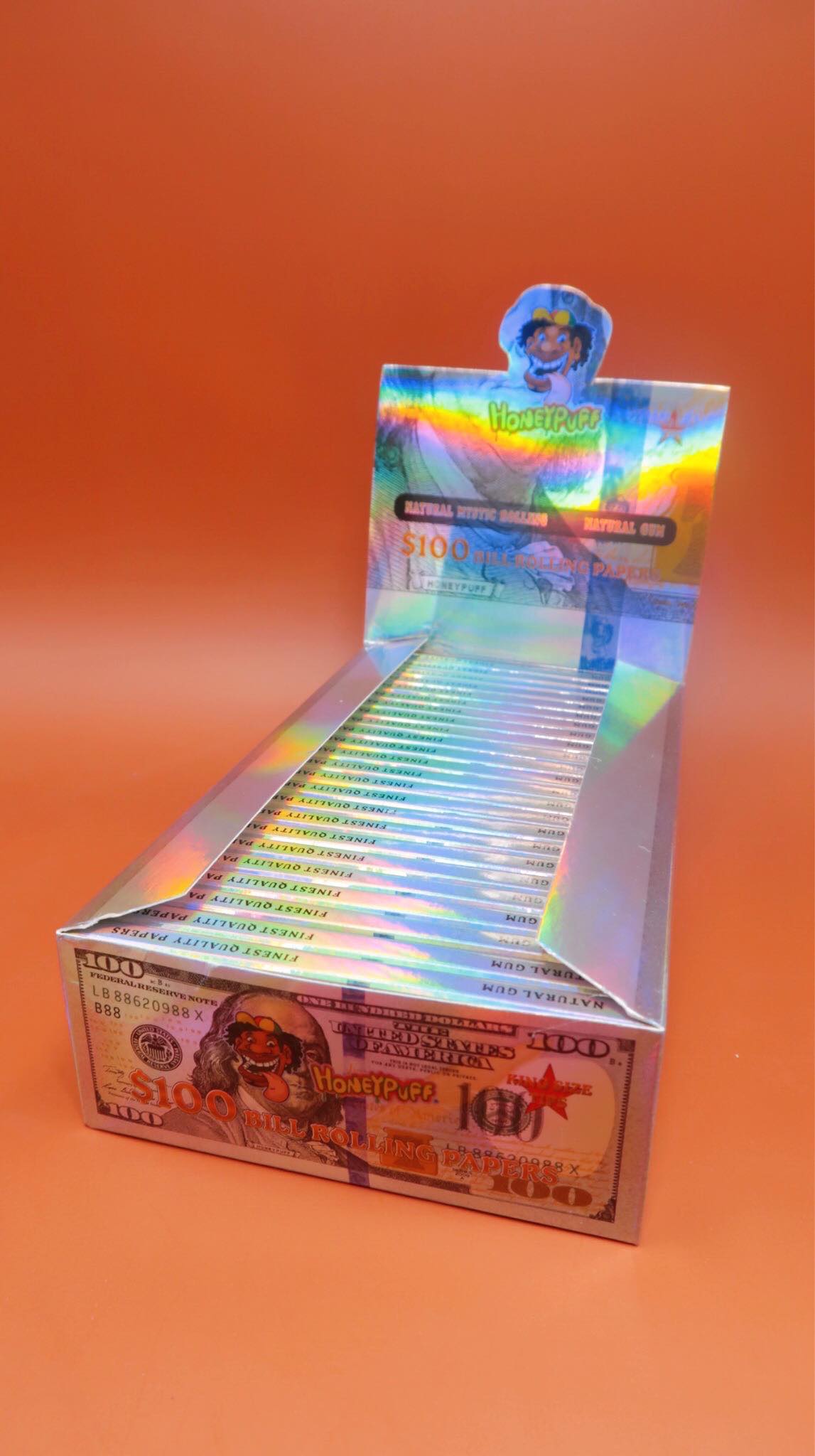 Honeypuff $100 Bill Rolling Papers (1 กล่องใหญ่)