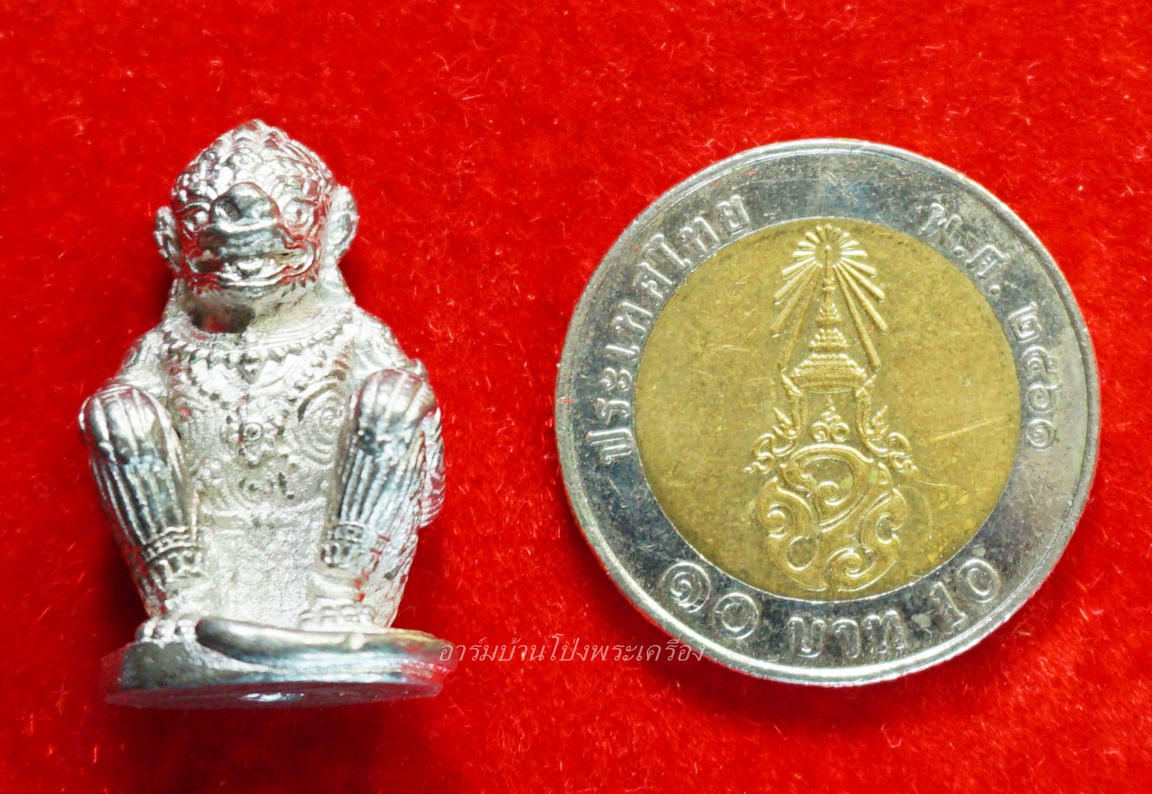 หลวงปู่แผ้ว วัดหนองพงนก หนุมานเรียกทรัพย์ เนื้อเงินยวง(องค์ที่1)