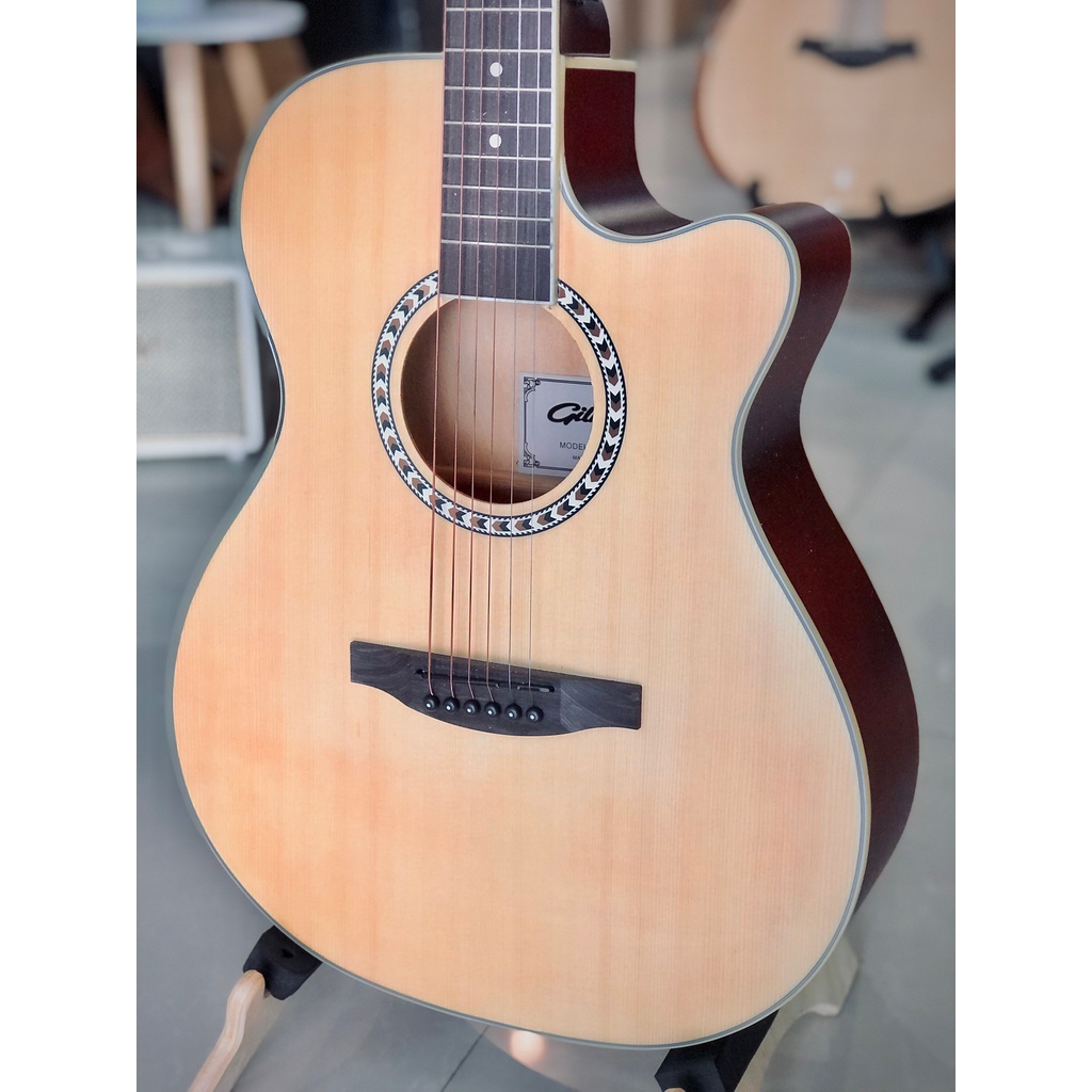 กีต้าร์โปร่งไฟฟ้า Gilbert รุ่น 401CE ภาคไฟฟ้าตั้งสายได้ในตัว