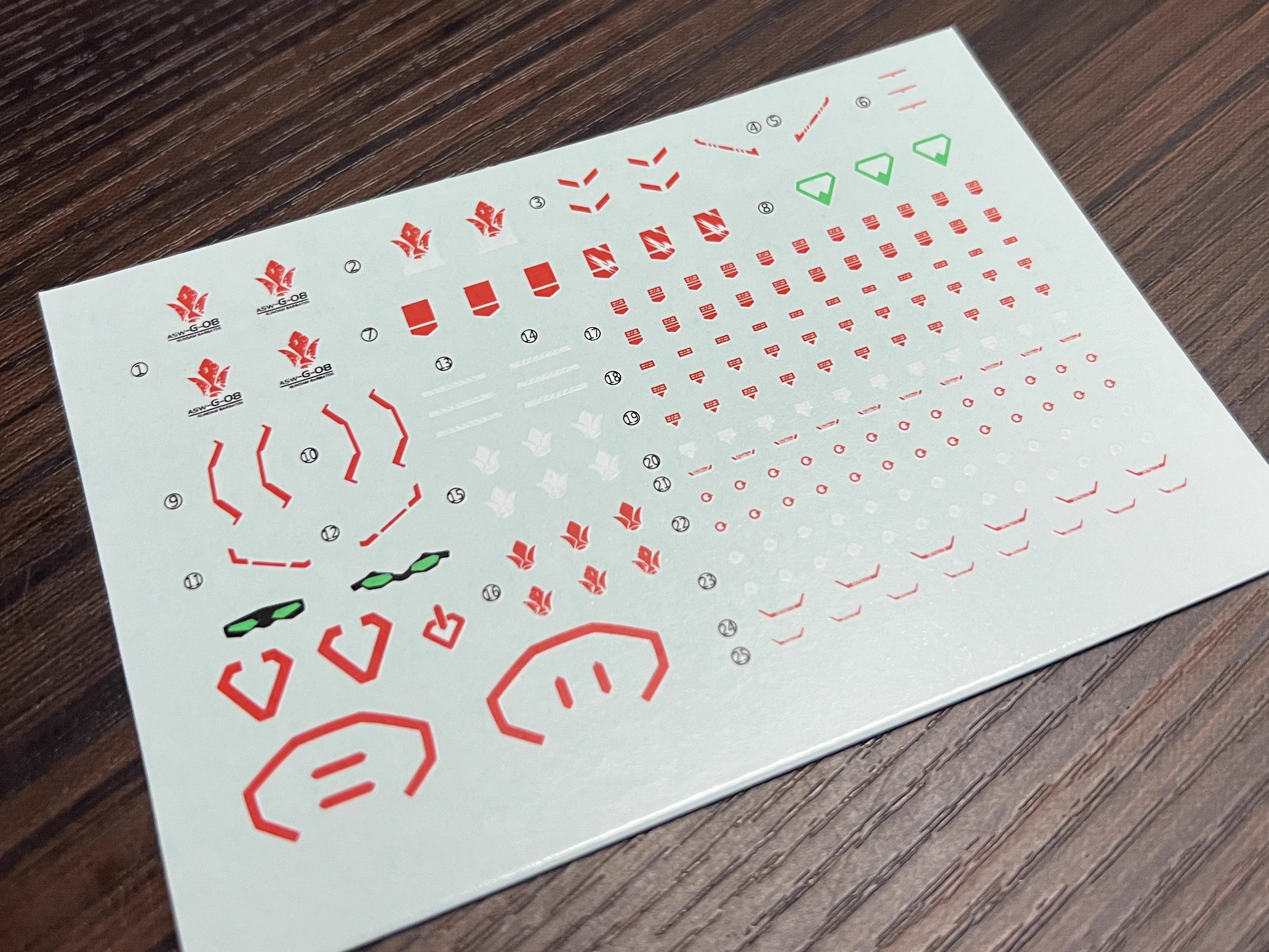 Decal 012 HG1/144 Gundam Barbatos & Bartbatos Lupus ยี่ห่อ X-Y model