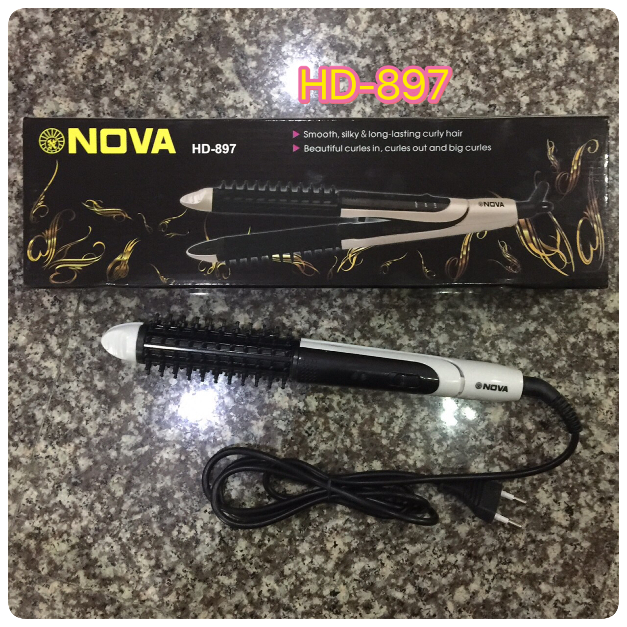 เครื่องหนีบผม ม้วนผม 2 in 1 รุ่น NOVA HD-897