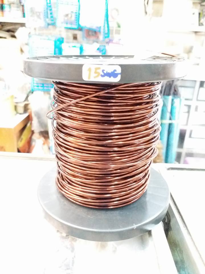 ลวดทองแดงเบอร์15SWG S.W.Gแบ่งขายเป็นเมตรลวดทองแดงอาบน้ำยาเบอรฺ์15AWG ลวดทองแดงแบ่งขายเป็นเมตรราคาเมตรล่ะ