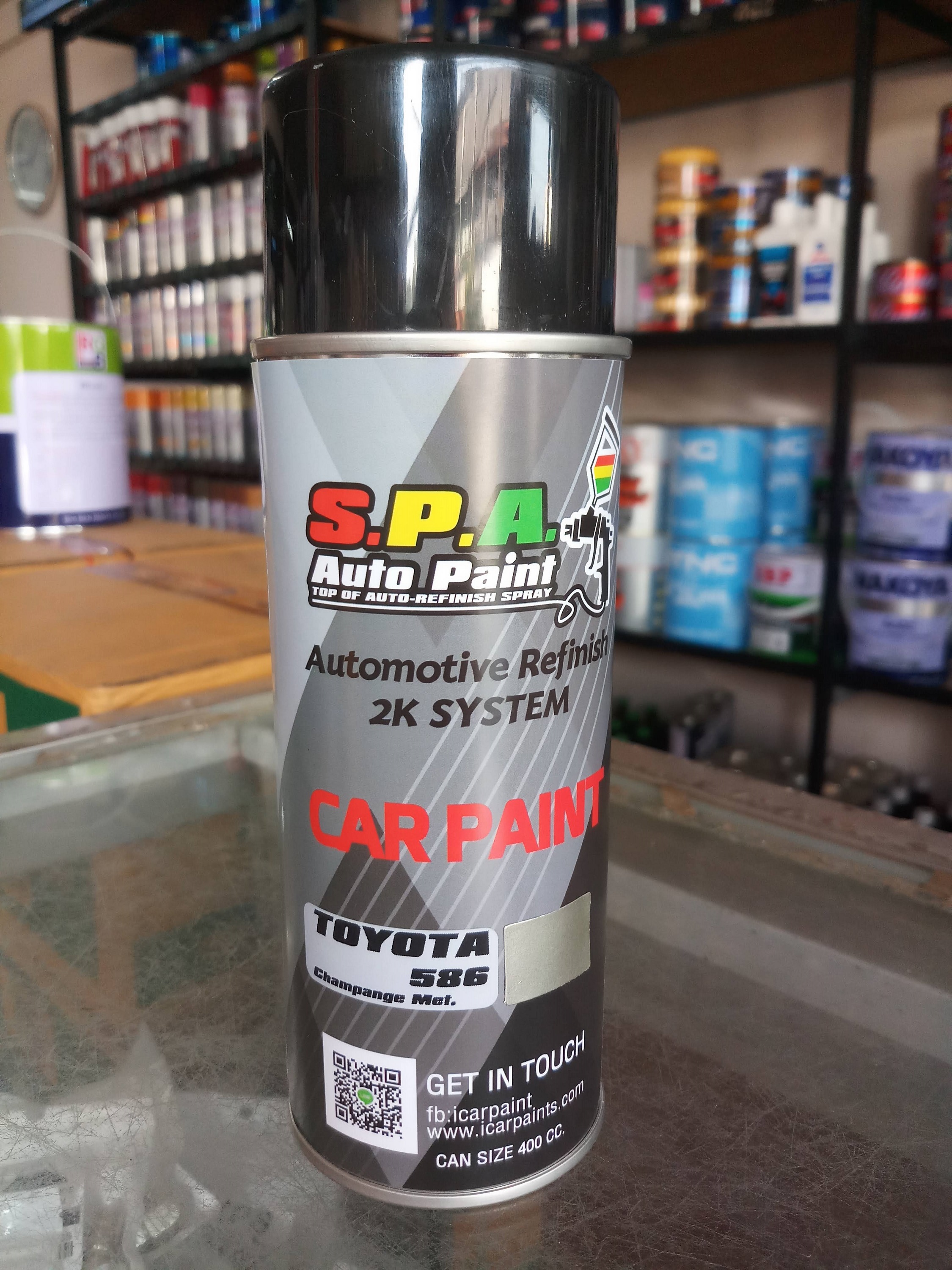 สีสเปรย์พ่นรถยนต์ S.P.A Toyota สีบรอนซ์ทอง 586