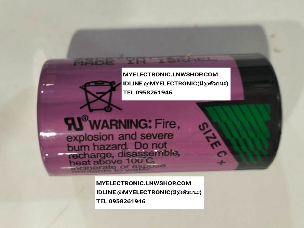 ขาย ถ่าน 3.6V แบตเตอรี่ ยี้ห้อ Tadiran รุ่น SL2770/S ใช้ รุ่น TL-5920 แทน Lithium Thionyl Chloride SIZE C Battery Product Details รุ่น TL5920 ราคา ตัวละ . . . . หน่วย บาท