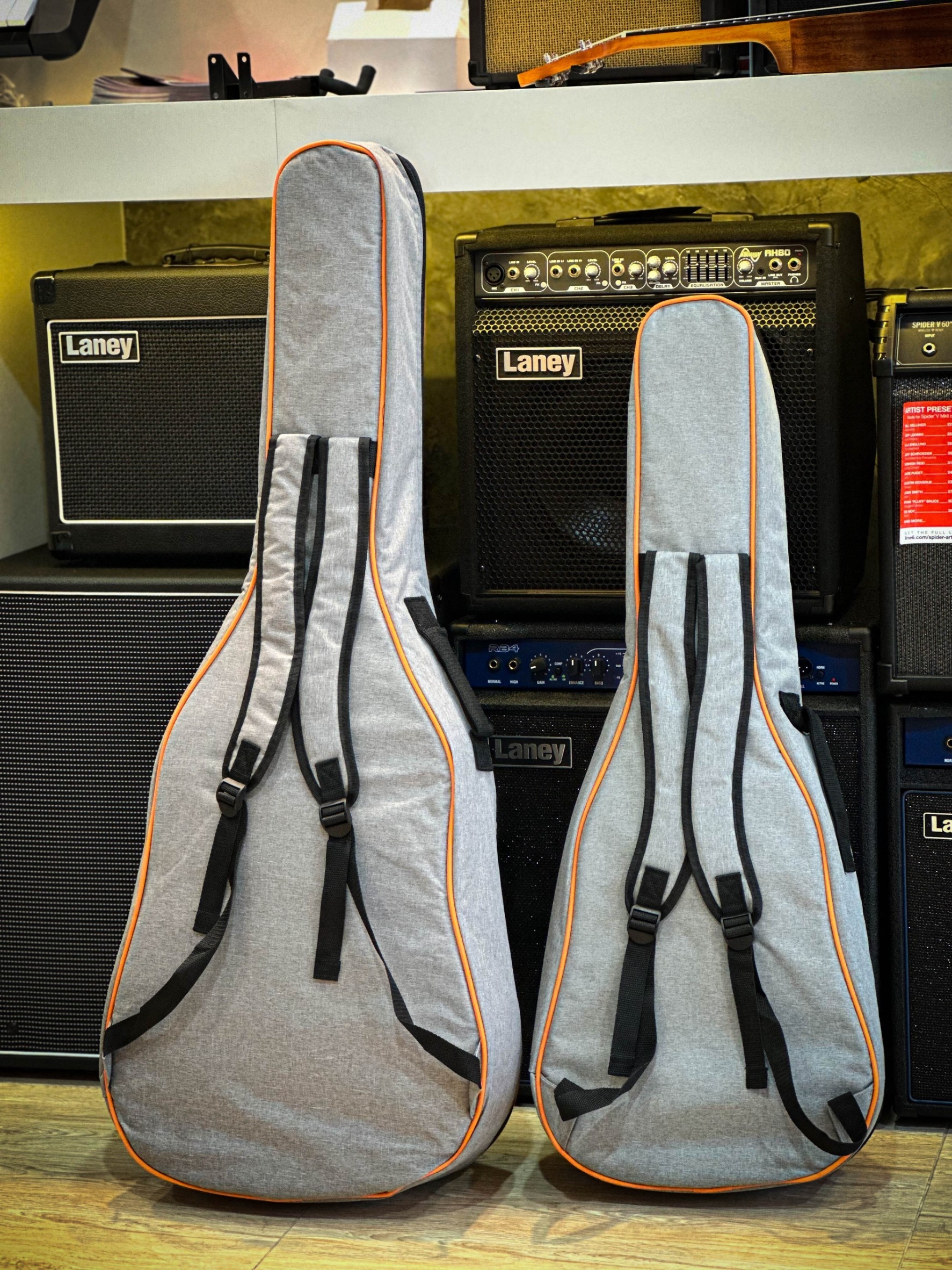 ENYA ซอฟเคสกีต้าร์โปร่ง ขนาด 34 / 41 นิ้ว สีเทา-ส้ม กระเป๋ากีต้าร์โปร่ง บุฟองน้ำภายใน มีหูหิ้ว/สายสะพาย