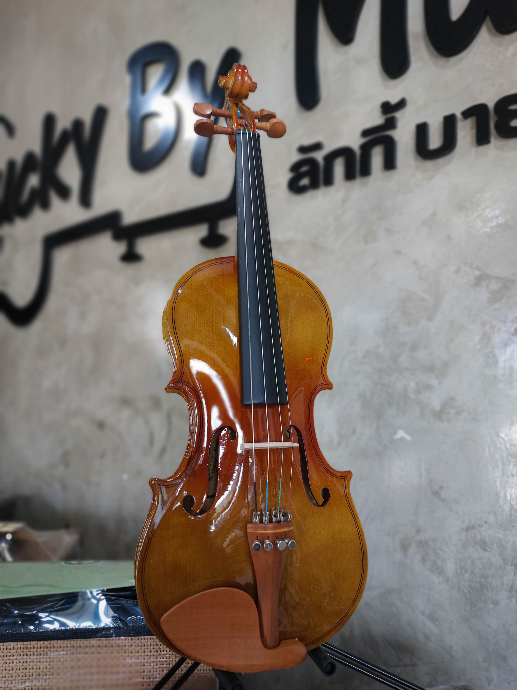 (ส่งด่วน🚚) OS-1 ไวโอลิน ครบชุด Violin มาตรฐาน ไวโอลิน ทำจากไม้สปรูซ ให้เสียงไพเราะ กังวาล / ขนาด 3/4 - 4/4 สามารถเลือกขนาดได้