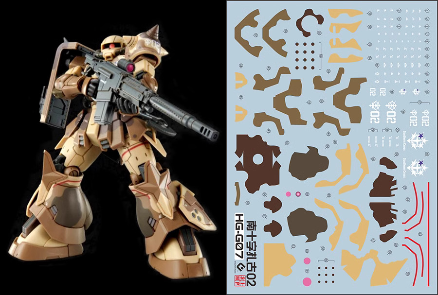 214 Water Decal HG1/144 Zaku High Mobility Surface Type (Wald) ยี่ห้อ S.I.M.P. Model Decal