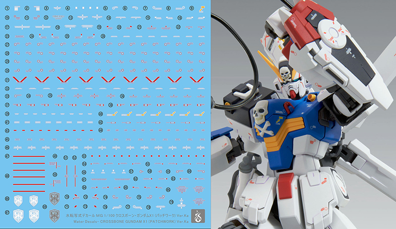 Water Decal 046 MG1/100 MG1/100Crossbone Gundam X1 - Patchwork - Ver. KA ยี่ห่อ Ghost-Decal