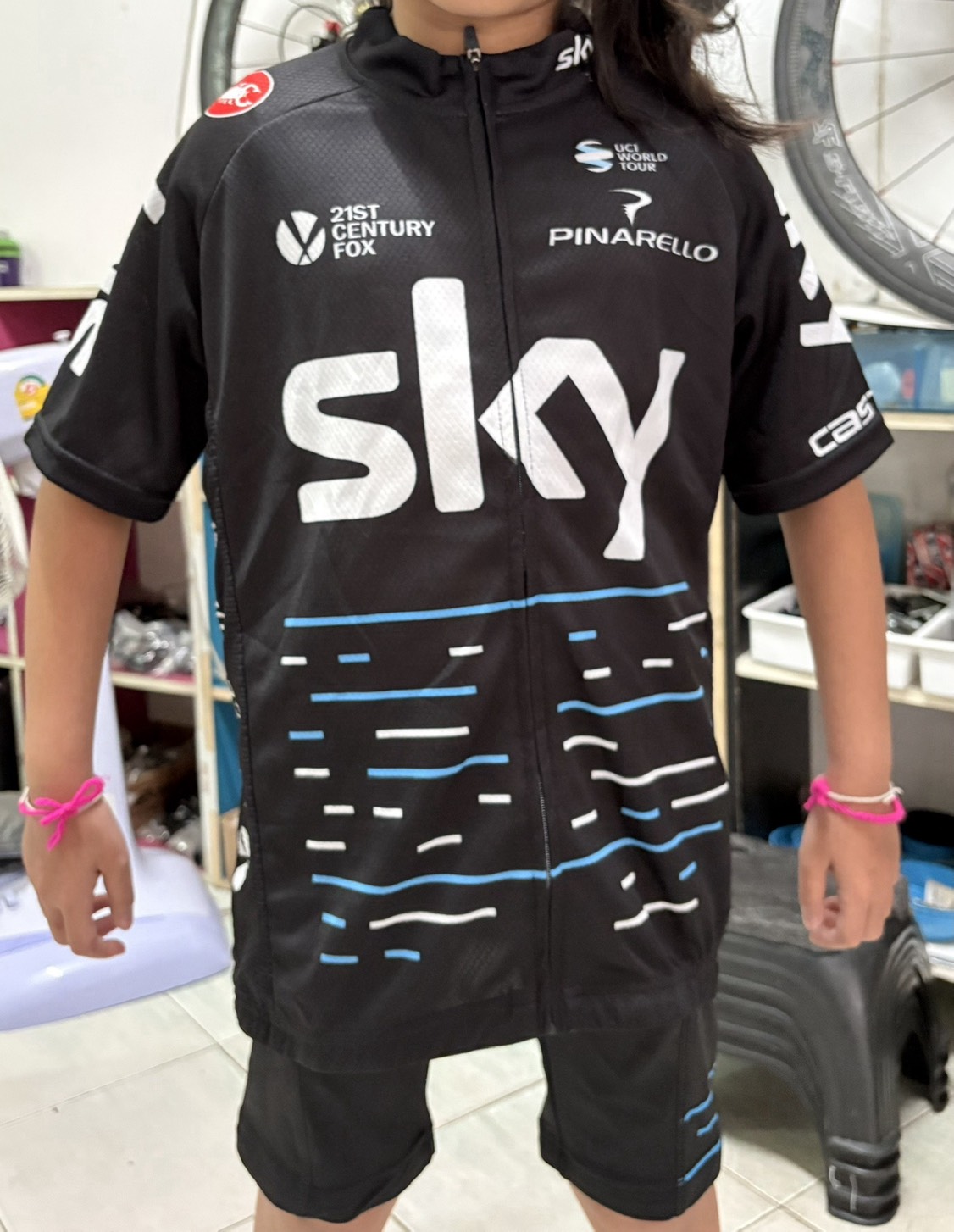 ชุดปั่นจักรยานเด็ก Sky Size XL